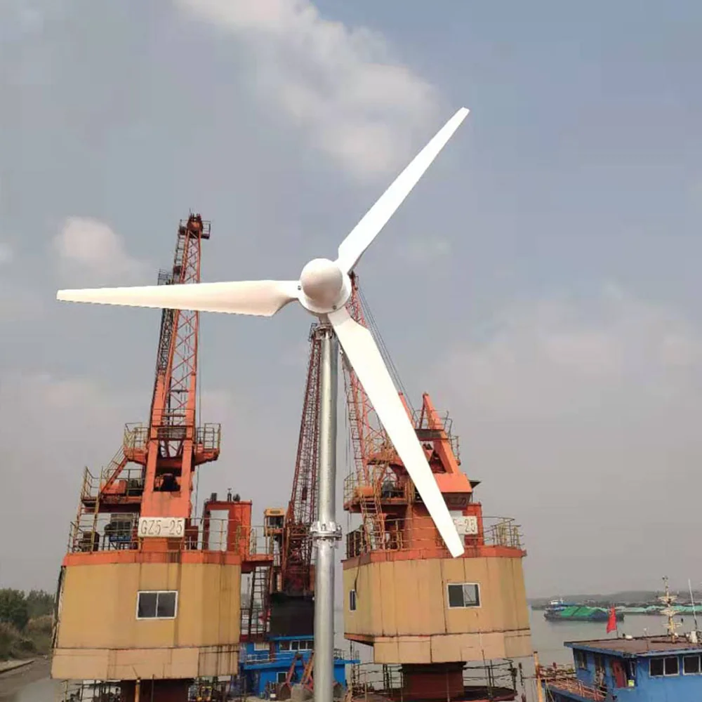 Free Energy Efficiency 8/10/15KW Horizontal Wind Turbine Generator Home Use New Energy Windmill 12V 24V 48V 96V On Grid System