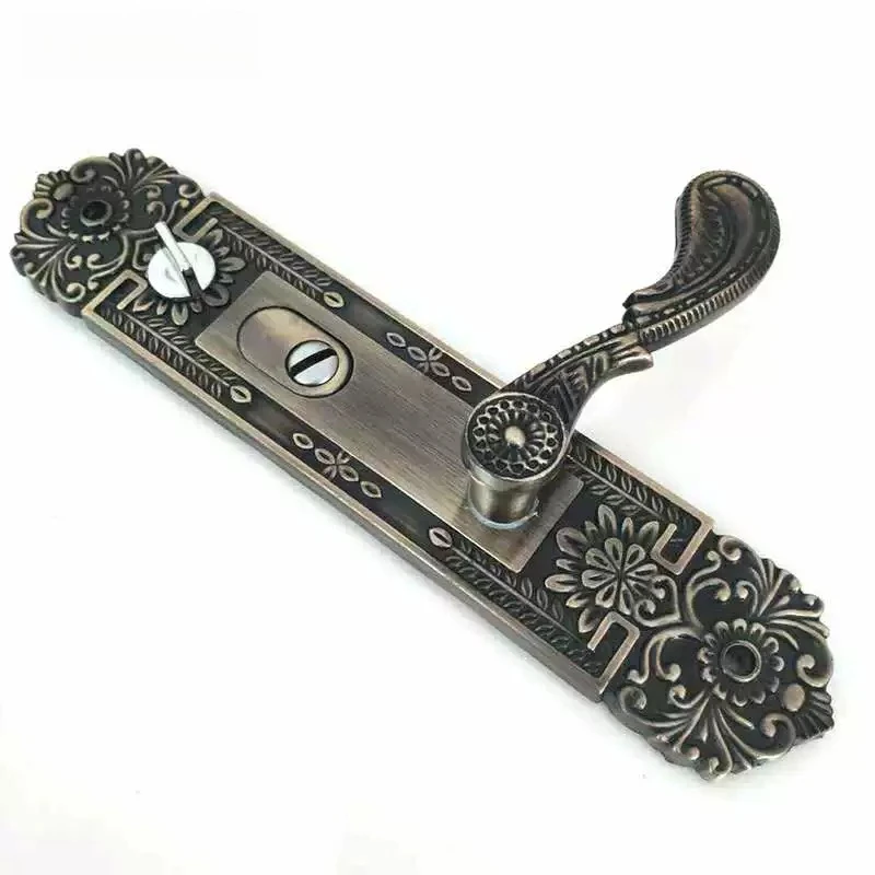 Aluminum Alloy Door Lock Universal Bronze Double Door Copper Lock Door Handle Accessories