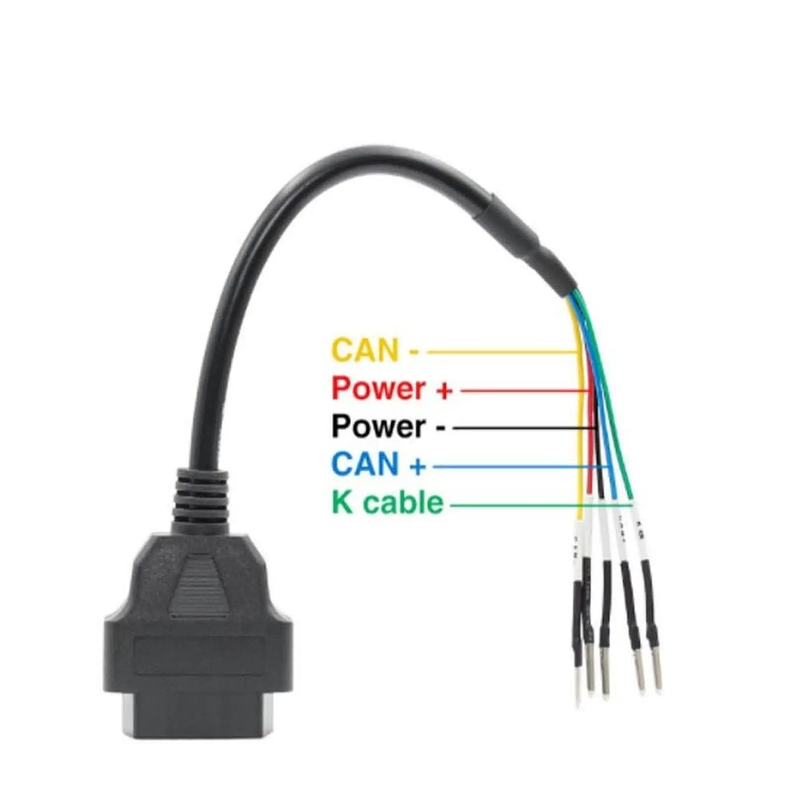 สายต่อขยาย OBD สำหรับเครื่องมือวินิจฉัยรถยนต์ ติดตั้งง่าย สาย OBD2 Pigtail K+Can สำหรับมืออาชีพด้านมอเตอร์ไซค์