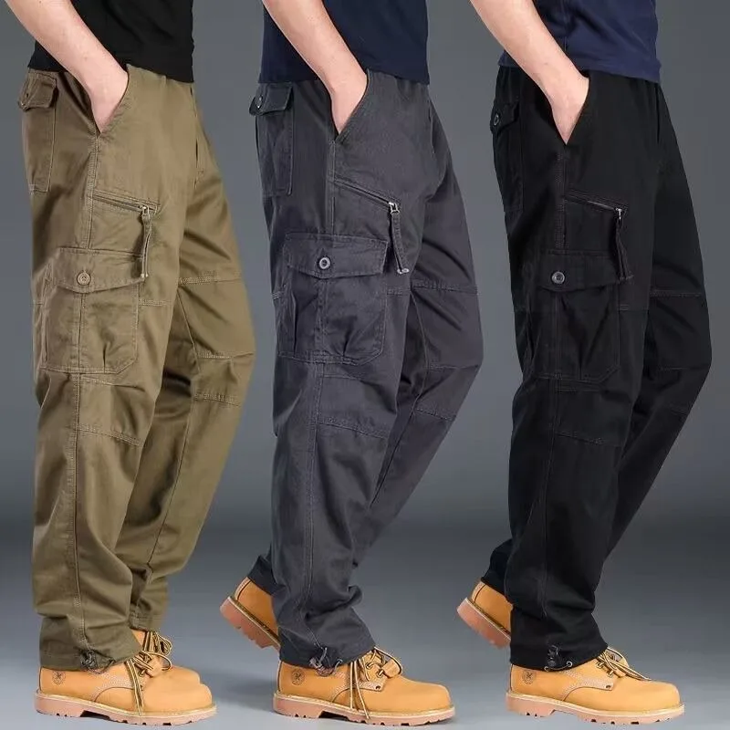 Outdoor Wear-resistant Work Clothes Labor Protection Pants American Casual Overalls Winter Pure Cotton Loose Large Size Pants