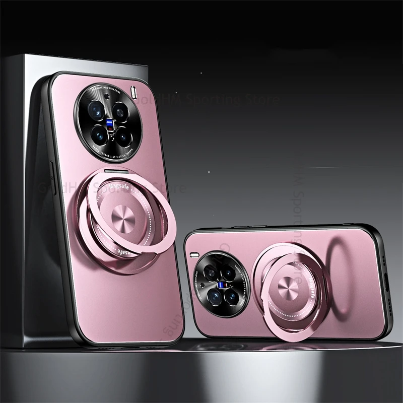 

For vivo S30 Pro mini 360° Ring Kickstand Case For Vivo Y500 Y300 X200S X100 Pro Bracket Magnetic Cover iQOO Neo 10 9S Pro Plus