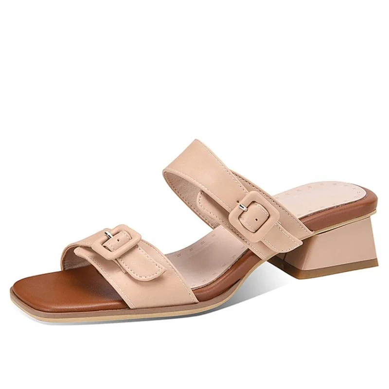 BLXQPYT-Zapatos elegantes De cuero para Mujer, sandalias De gladiador para Mujer, zapatillas De verano informales para fiesta, talla 32-43, D-55, 2021