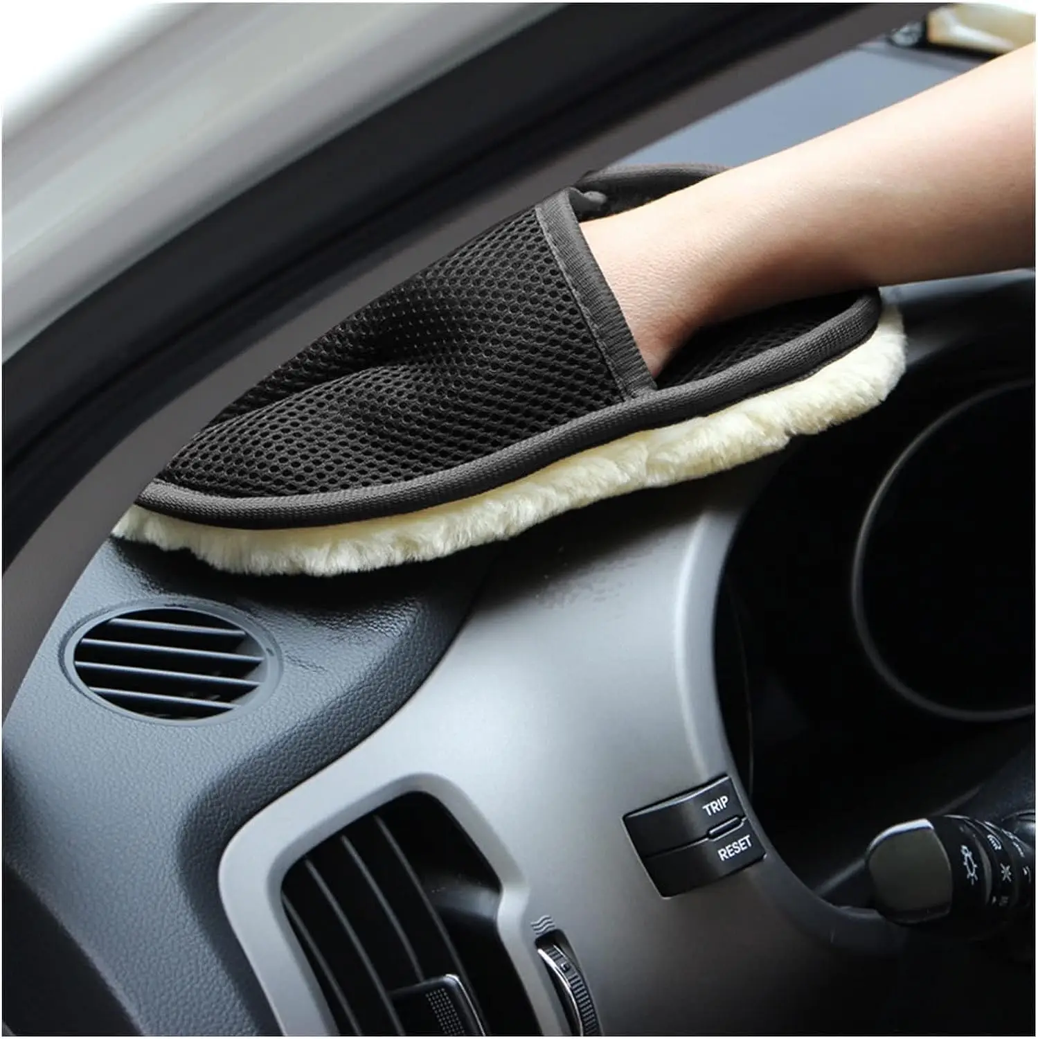 Car Round Waxing Polish Wash Mitt Auto Wool Washing Gloves Cleaning Tools Car Wash Soft Pads Car Detailing Clean Tools