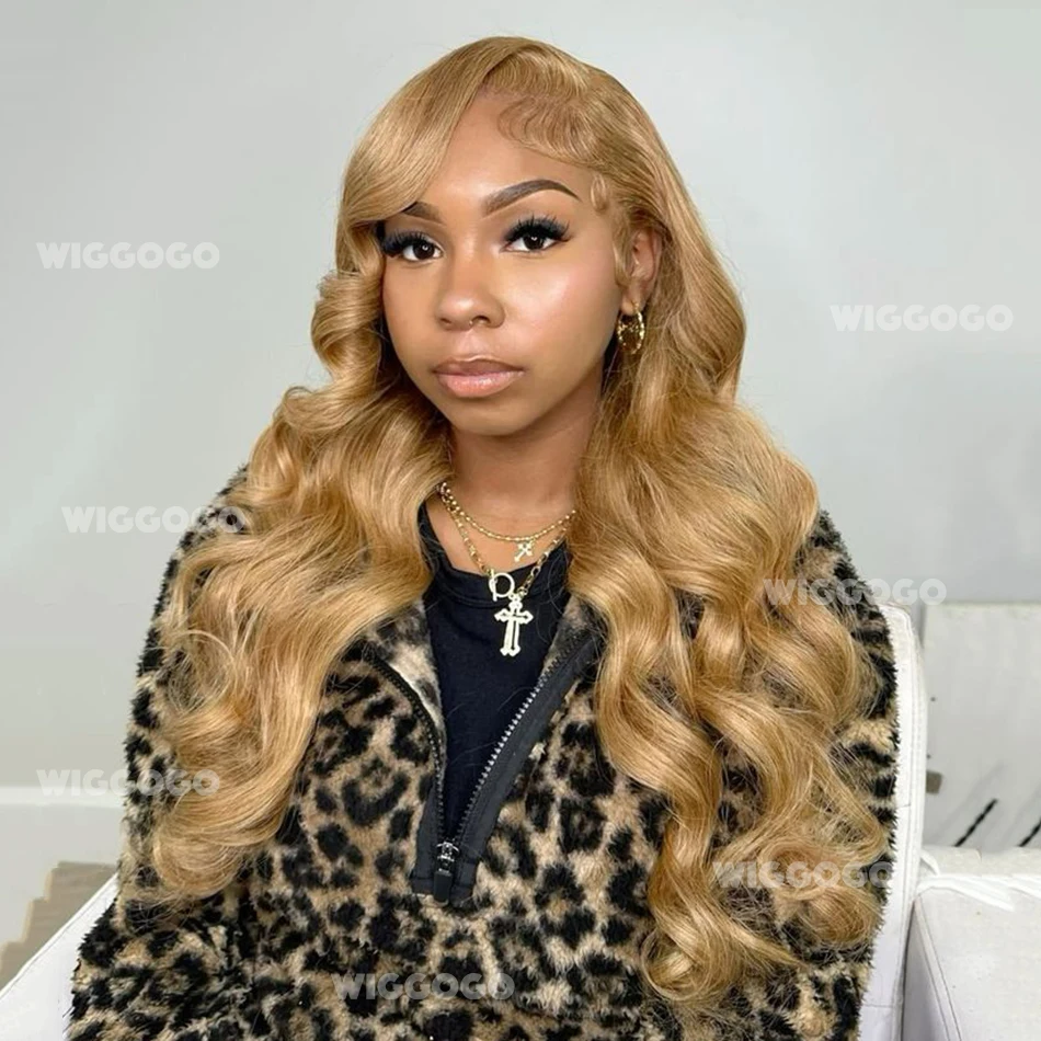 

Honey Blonde Body Wave Human Hair Wigs 13X6 13X4 Hd Transparent Lace Frontal Wig 30 36 Inch Colored Lace Front Wigs For Women
