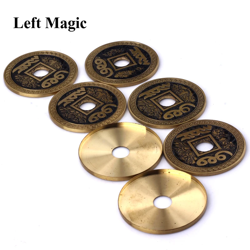 Chinese Coin Magic Props Morgan Coin Size 38mm Copper LuohanQian Appearing Vanishing Close Up Trick