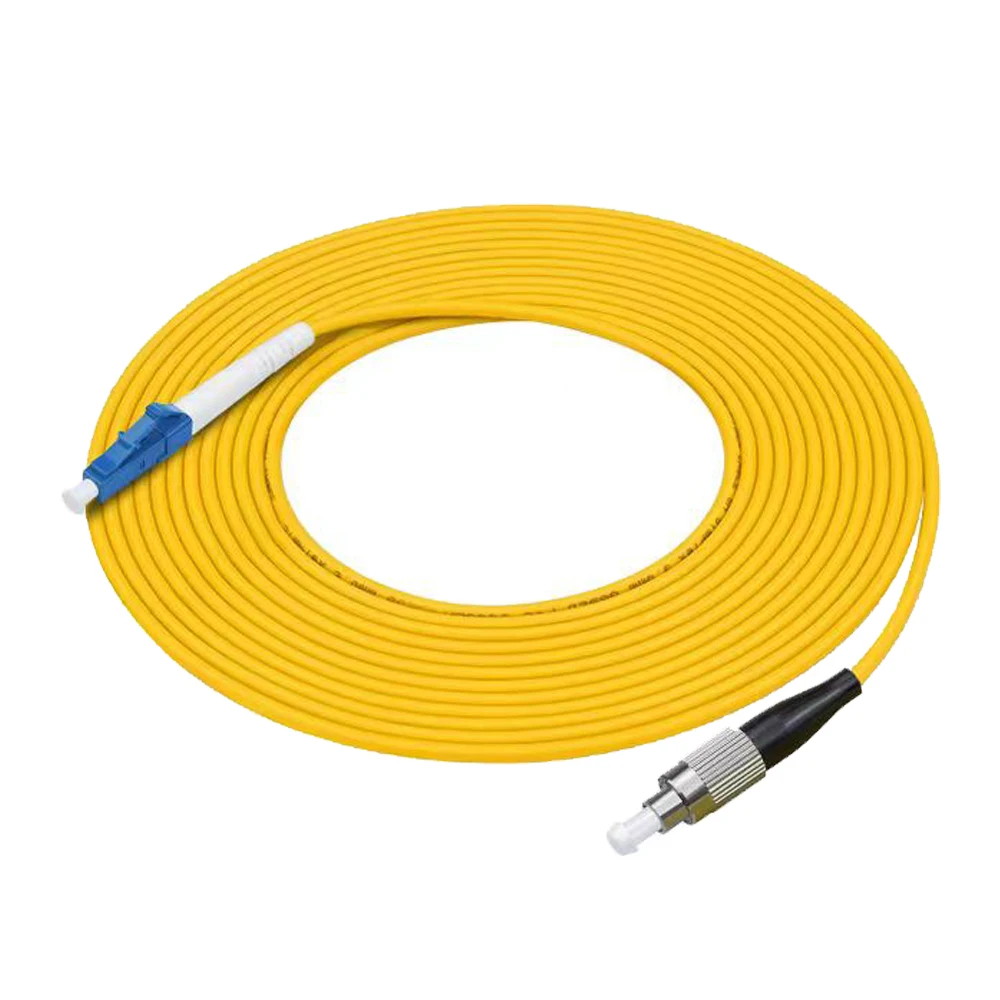 Cable de conexión de fibra óptica FC/UPC-LC/UPC, Cable de conexión de fibra óptica, puente de 5M, diámetro de 3,0mm, modo único