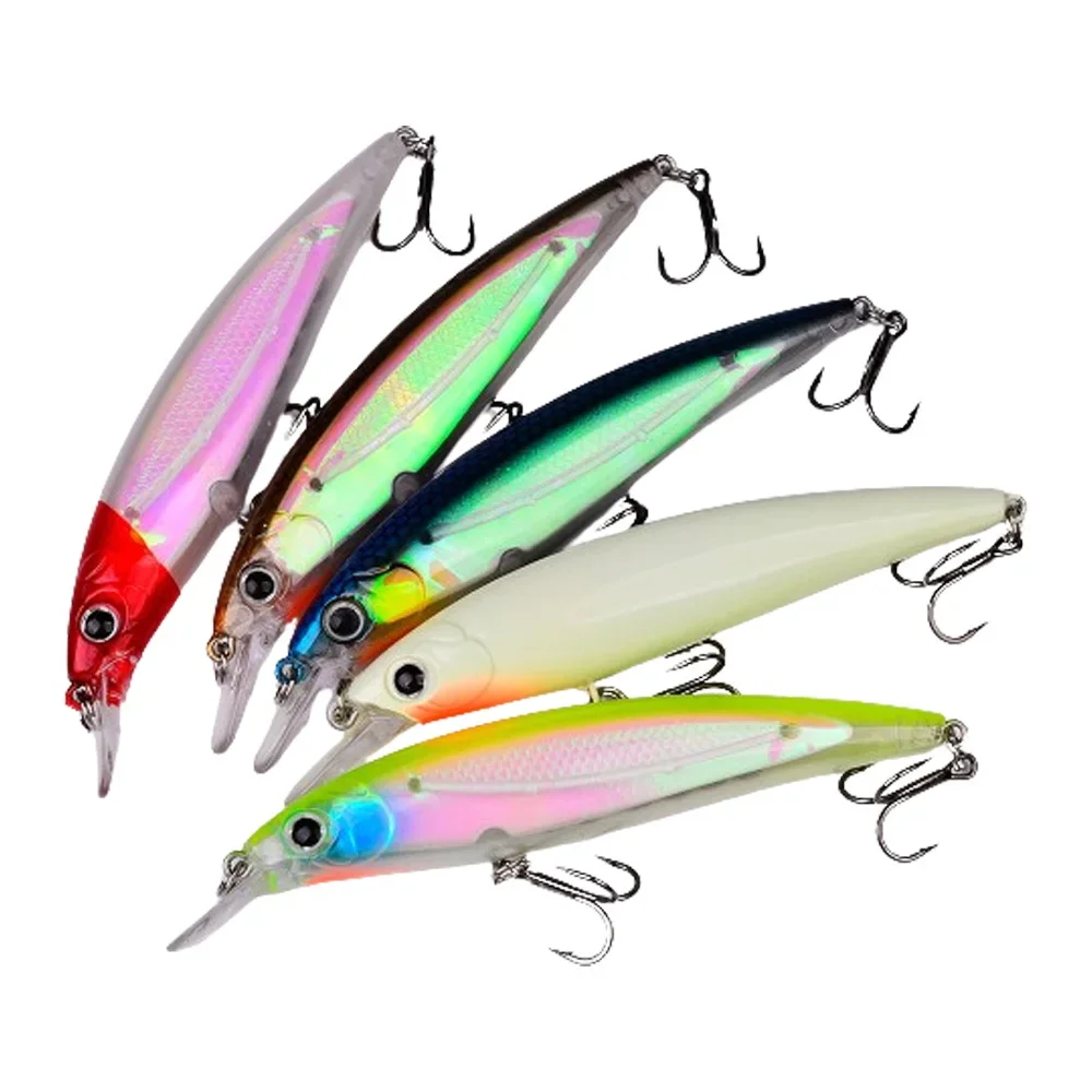 Przynęta Minnow 7g 14g 40g Luminous Bionic fałszywe przynęty plastikowa twarda przynęta przynęta na ryby długi rzut pływająca przynęta wodna Swimbait