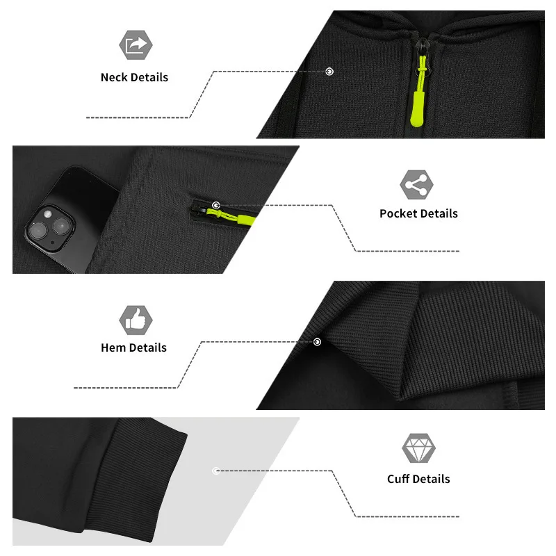 رجل الخريف الشتاء الرياضة تجريب مجموعة مقنعين سترة عادية سترة في الهواء الطلق سميكة الدافئة هوديس السراويل قطعتين مجموعة رياضية