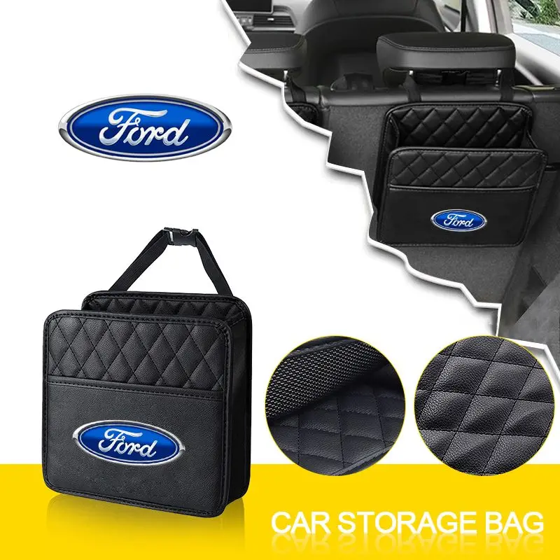 Car Seat Back Organizer Multi-Pocket Snack Mobile Phone Storage Bag For Ford Carnival Fox Figo Mondeo Escort Evos Flex Kuga