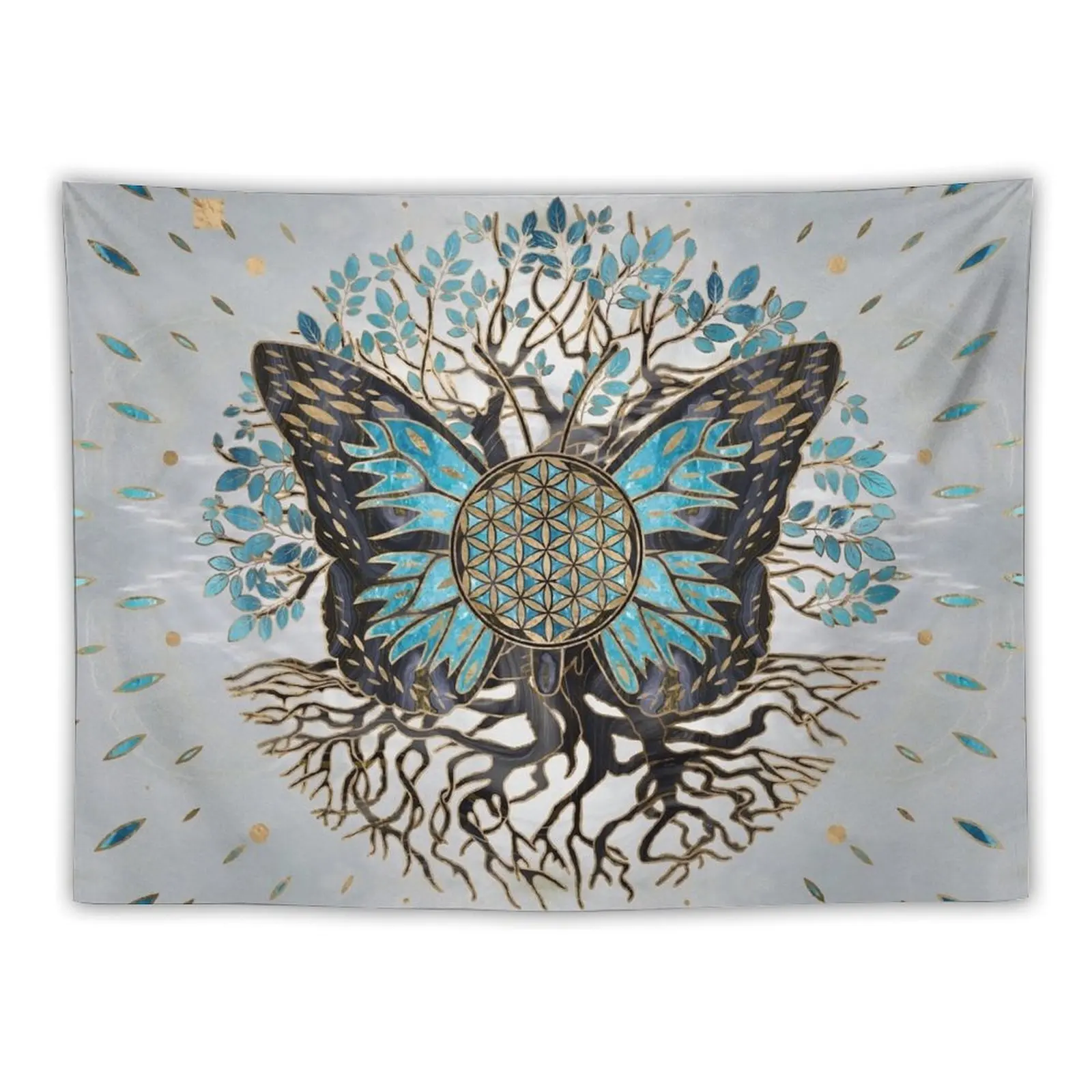 Flower of Life - Tree of life - Butterfly Tapestry Wall Hangings Decoration Decorations For Your Bedroom Decor Home Tapestry