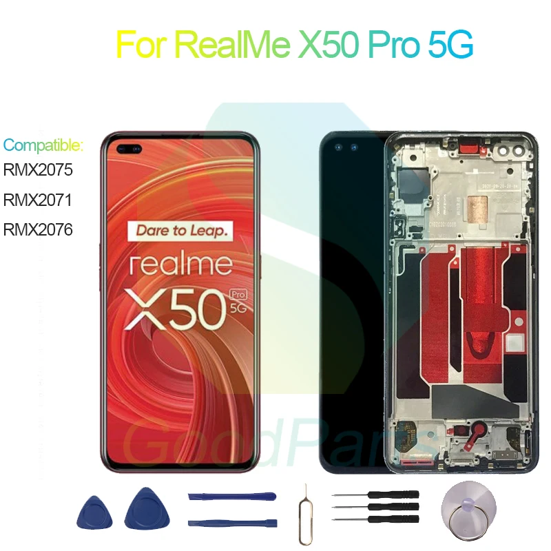 

For RealMe X50 Pro 5G Screen Display Replacement 2400*1080 RMX2075, RMX2071, RMX2076 X50 Pro 5G LCD Touch Digitizer