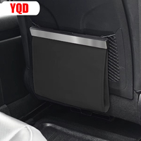 LED Car Garbage Bag Magnetic Adsorption Hanging Trash Can Back Seat Hanging Leather Storage Pocket Leak-proof Waterproof