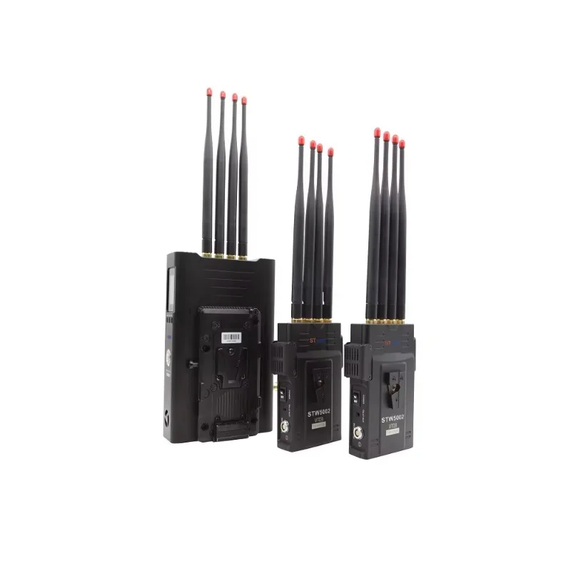 ST VIDEO STW5002 Professional Wireless Transmission System with 2 Transmitters Senders to 1 Receiver and 700m Distance