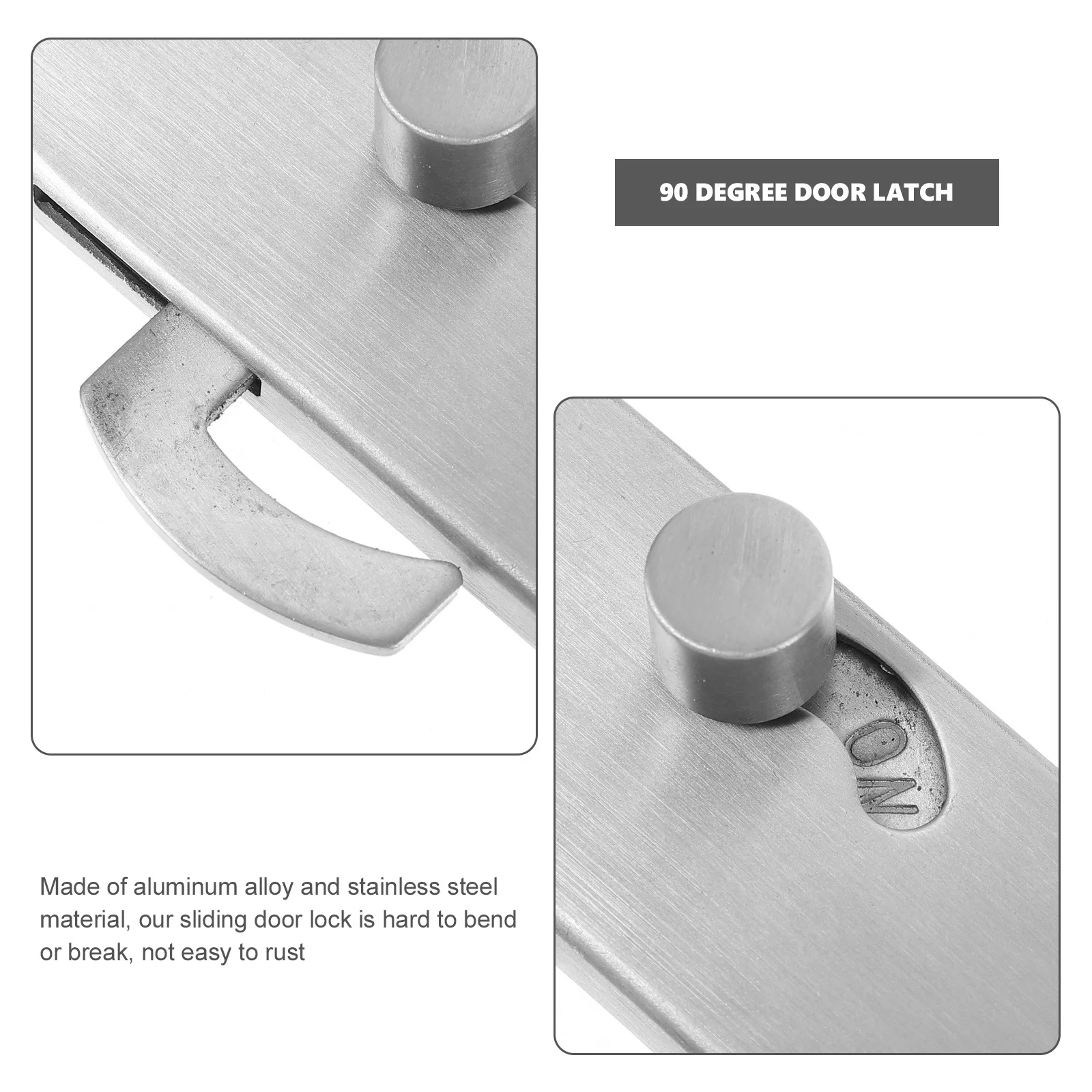 

Sliding Door Lock Aluminum Alloy Stainless Steel Barn Privacy Latch 90 Degree Privacy Lock for Sliding Barn Doors Garden Garage