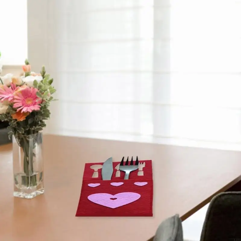 Bộ 4 Túi đồ trang trí trang trí Túi đồ dùng Valentine Day Day Kxre