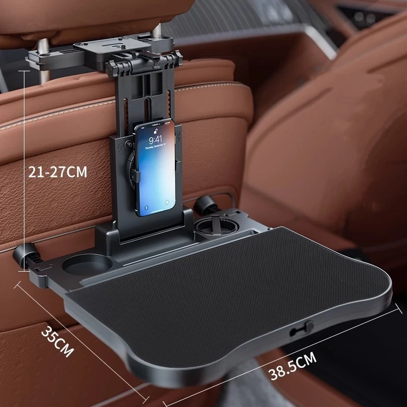 Car Backseat Tray Table Drink Food Cup Holder Foldable Seat Back Laptop Desk Stable Stand Desk Auto Back Seat Organizer Vehicle