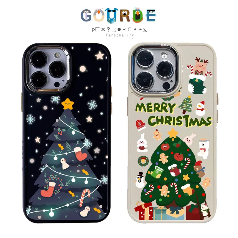 

Gourde Luxury Aesthetic Casing Merry Christmas Phone Case for Iphone 16 15 14 12 13 11 Pro Max IP 7 8 Plus Iphon X XS XR Xs Max