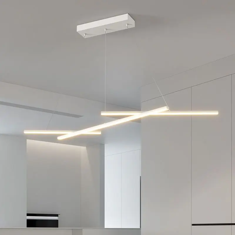 

Modern Minimalist Home Decor Long Chandelier for Kitchen Restaurant Dining Tables Conference Room Interior Lighting Fixture