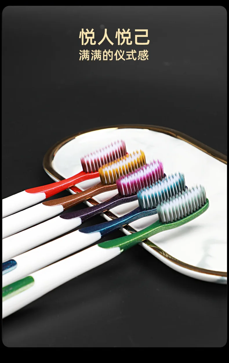 5 U-shaped high-efficiency clean long brush heads high-end boxed filament soft bristle extended toothbrush for home use