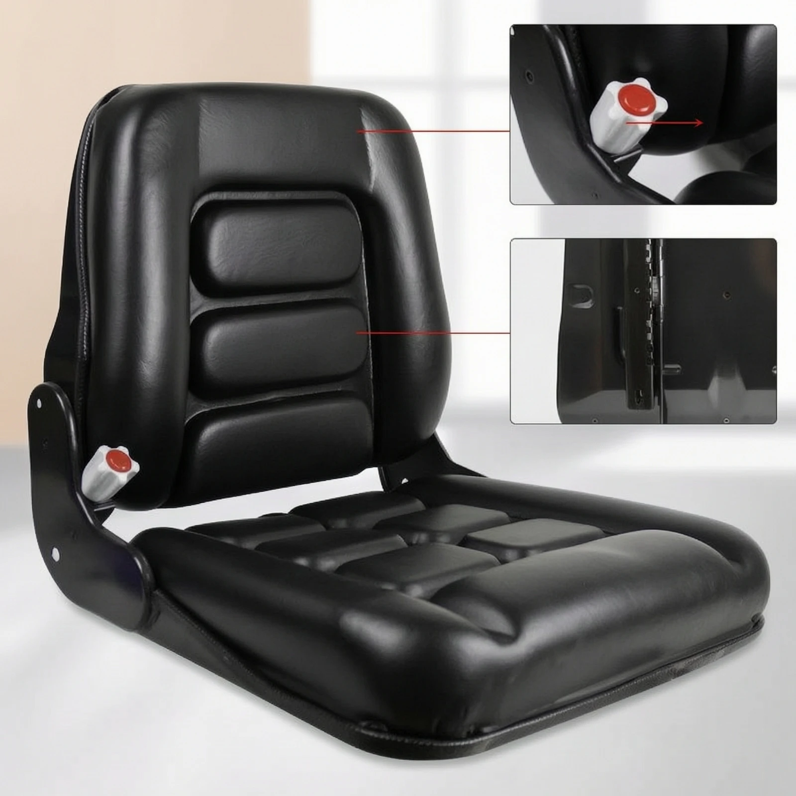 Forklift Seat Padded Engineering Vehicle Seat Ergonomic Heavy-Duty for Machinery Owners