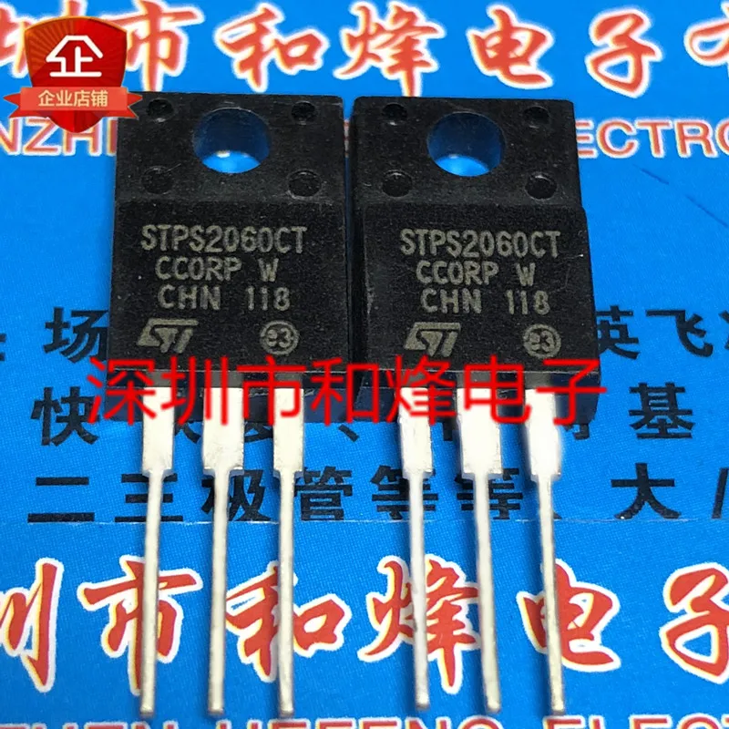 5PCS-10PCS STPS2060CT  TO-220F 60V 20A    ORIGINAL ON STOCK