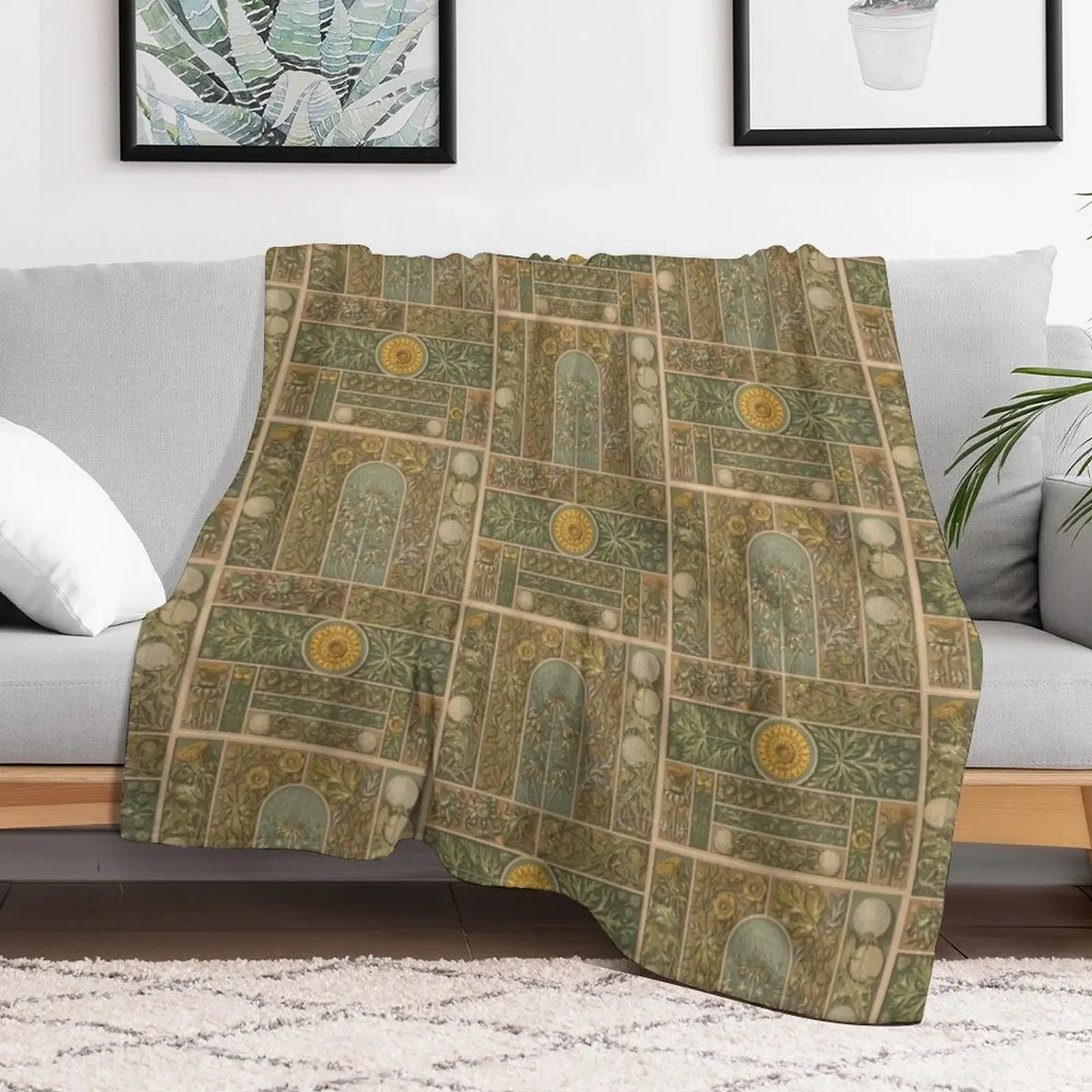 Art Nouveau Dandelion Throw Blanket Plush Comforter Blankets