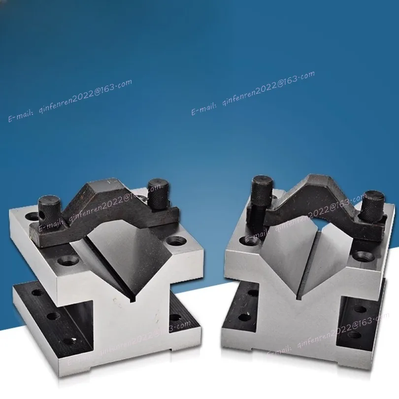 

2pcs V-Block Ground Pair with Clamp Set Precision Matched Pair Precise 35x35x30mm 90°Machinist Multi-use Gauge Gage Tool