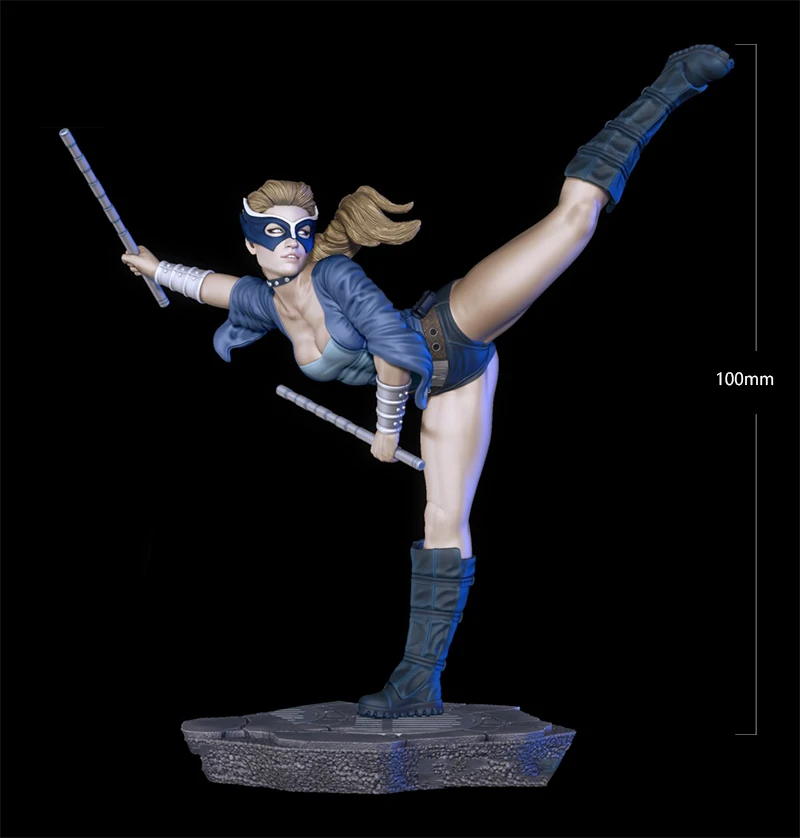 

124 75mm 1/18 100mm Resin Model Battle Fight Girl Figure Unpainted No Color RW-744