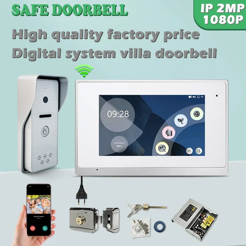 

Strong Seller IP 65 Waterproof Video Entry Phone Tuya Smart Home APP To Control 3 Ways To Unlock Intercom Villa