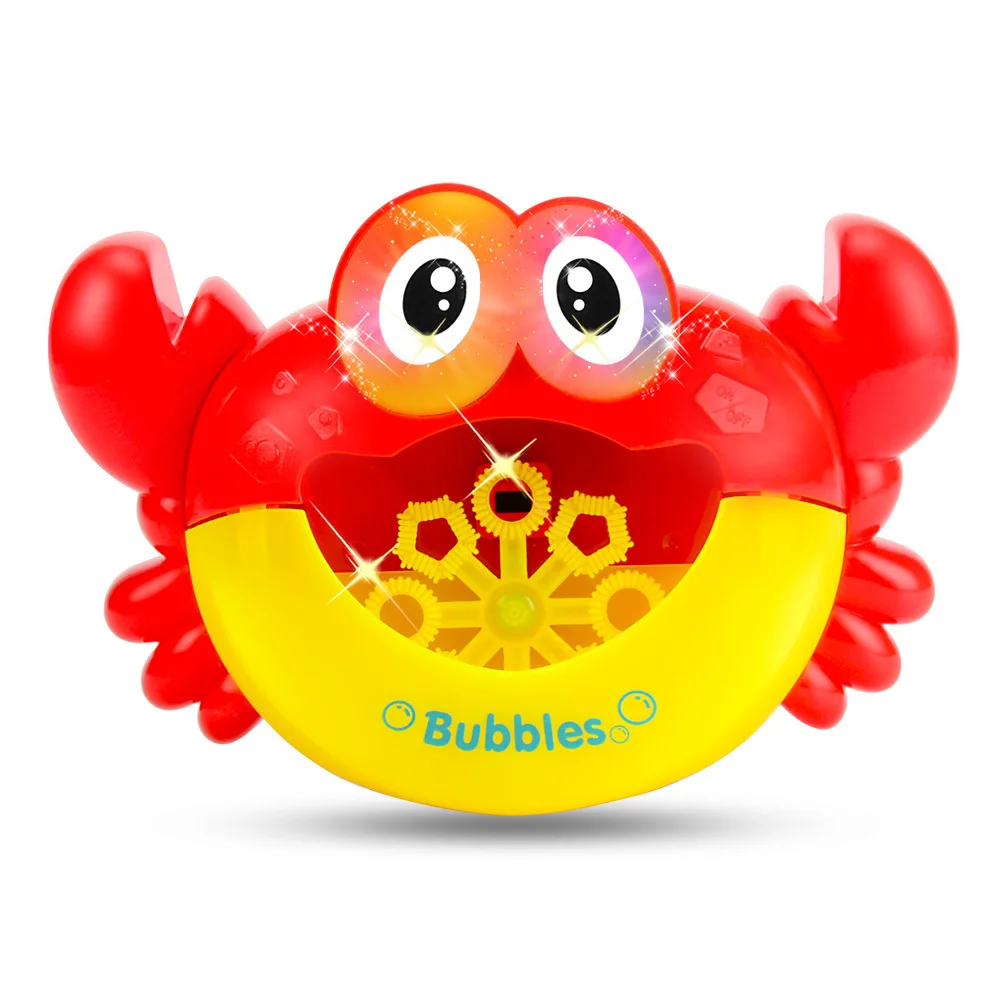 Outdoor Bubble machine Blower gun Frog Crabs Baby kids Bath Maker Swimming Bathtub Soap Water Toys for Children With Music