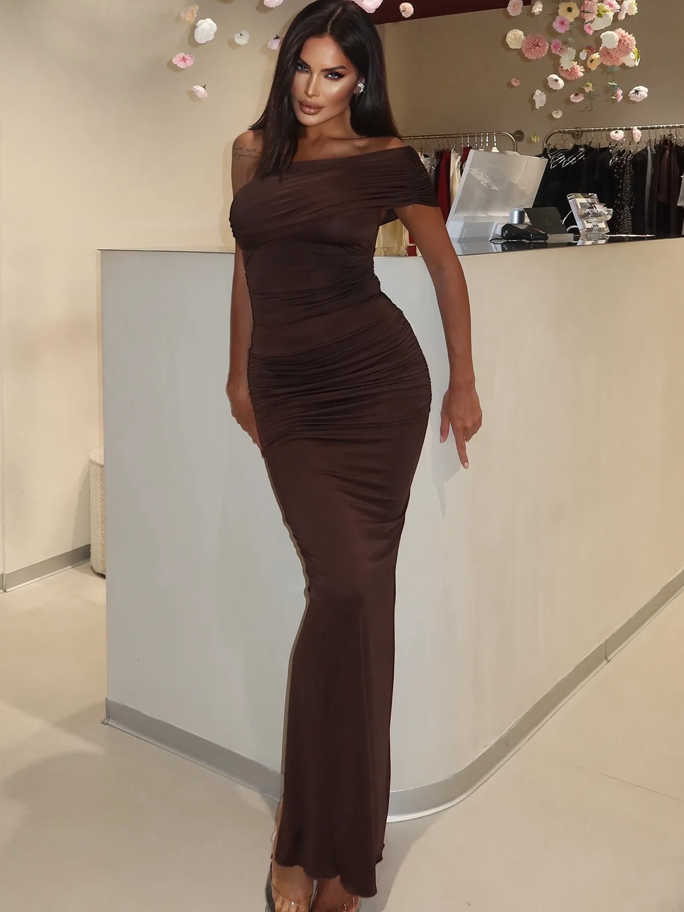 Vestidos femininos vestido outono mulher modal embelezado fitas em camadas midi formal urbano adequado faculdade academia estudantes deslocamento