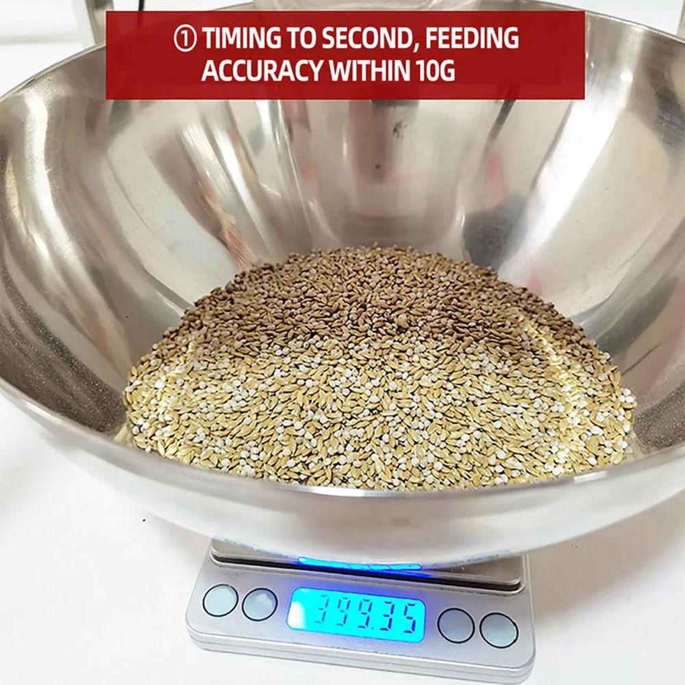 Máquina automática de alimentação de pombos, máquina de alimentação remota cronometrada e quantitativa para peixes