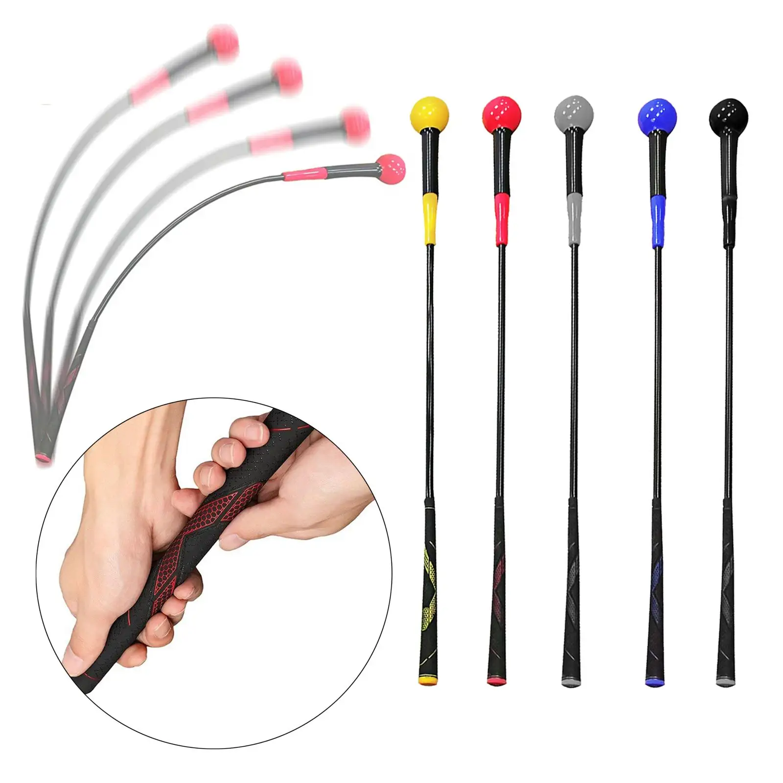 

40-дюймовый тренажер для гольфа, тренировочное пособие, разминка, тренажер для качелей, палка для