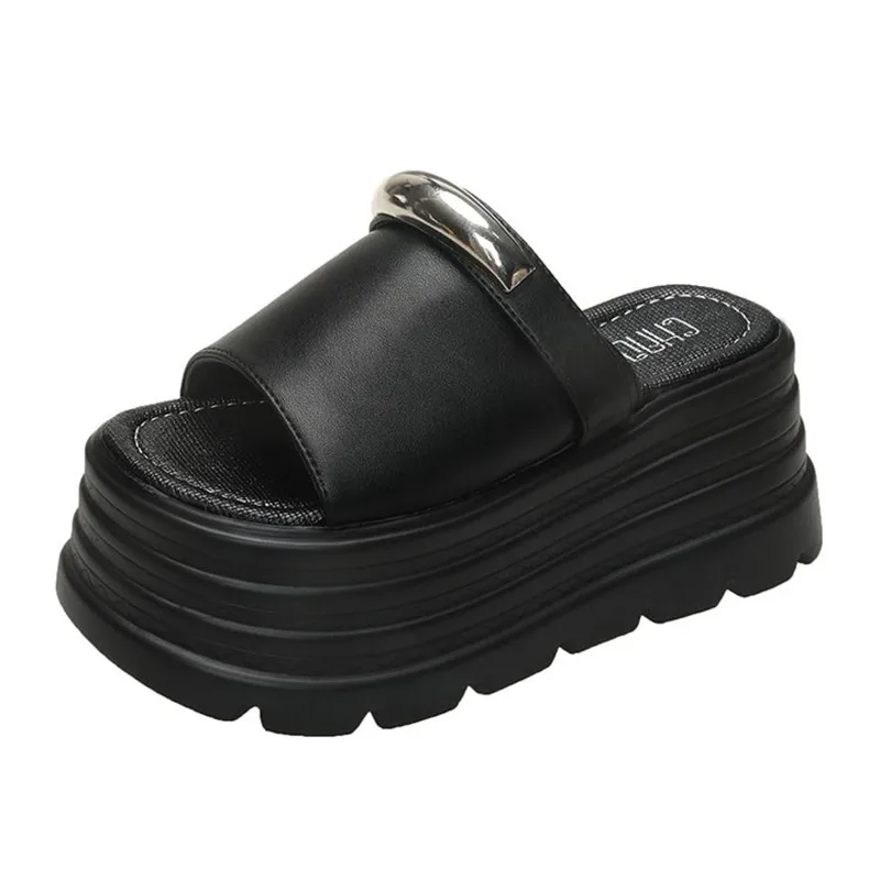 2026 Neue 8CM Keilabsatz-Sandalen für Damen – Lässige Outdoor-Slipper, Designer-Sommer-Strandschuhe, Chunky Walking-Schuhe
