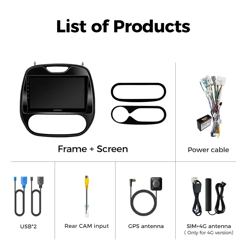 Ainavi Car Radio For Renault Kaptur Captur Clio Samsung QM3 2017 2018 2013-2020 Multimedia Android 12 Auto Wireless Carplay 2DIN