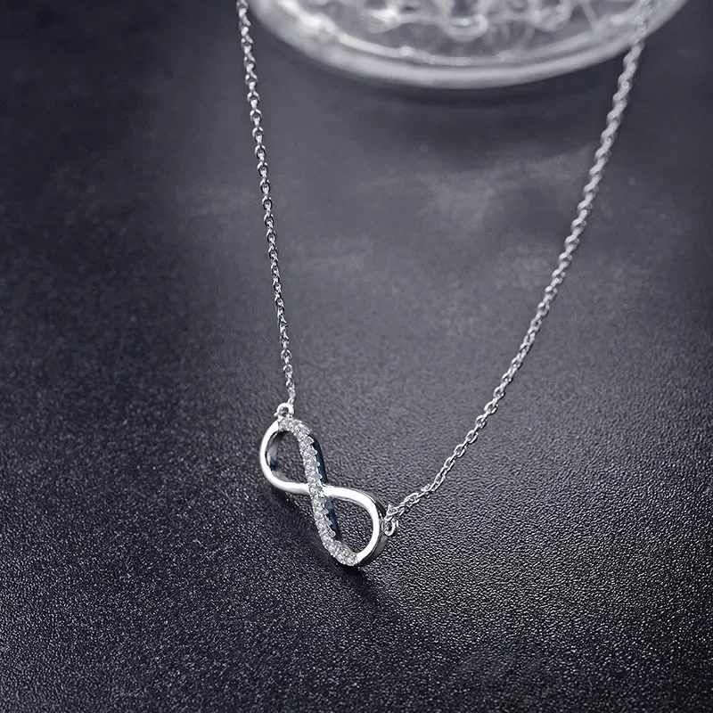 Silver Color Lucky Infinity Pendant Necklace for Women Jewelry Gift Necklace Unusual Necklace