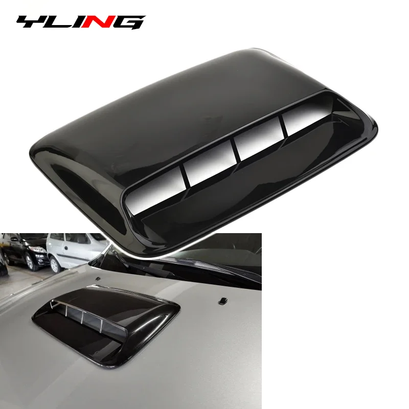 Auto Tuning Car Air Flow Intake Hood Scoop Vent Bonnet Decorative Cover For BMW Audi Benz Focus Mk2  Passat B5 4x4 Accessories