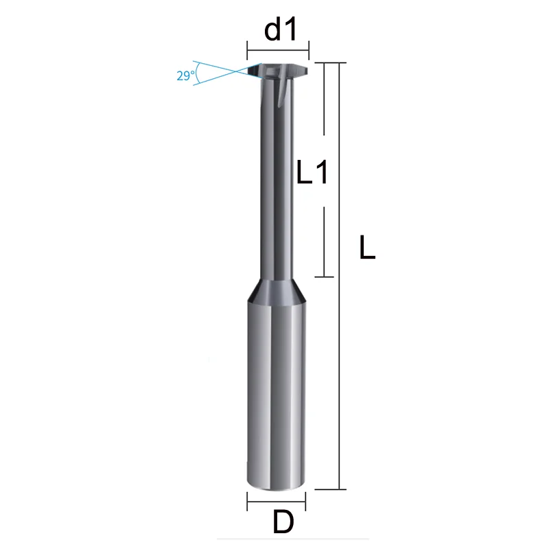 

CNC 29° ACME 30° TR Machine Solid Carbide Tungsten Steel Single Tooth Thread Milling Cutter TR6 TR8 1/4 5/16 3/8 1/2 Mill Mills