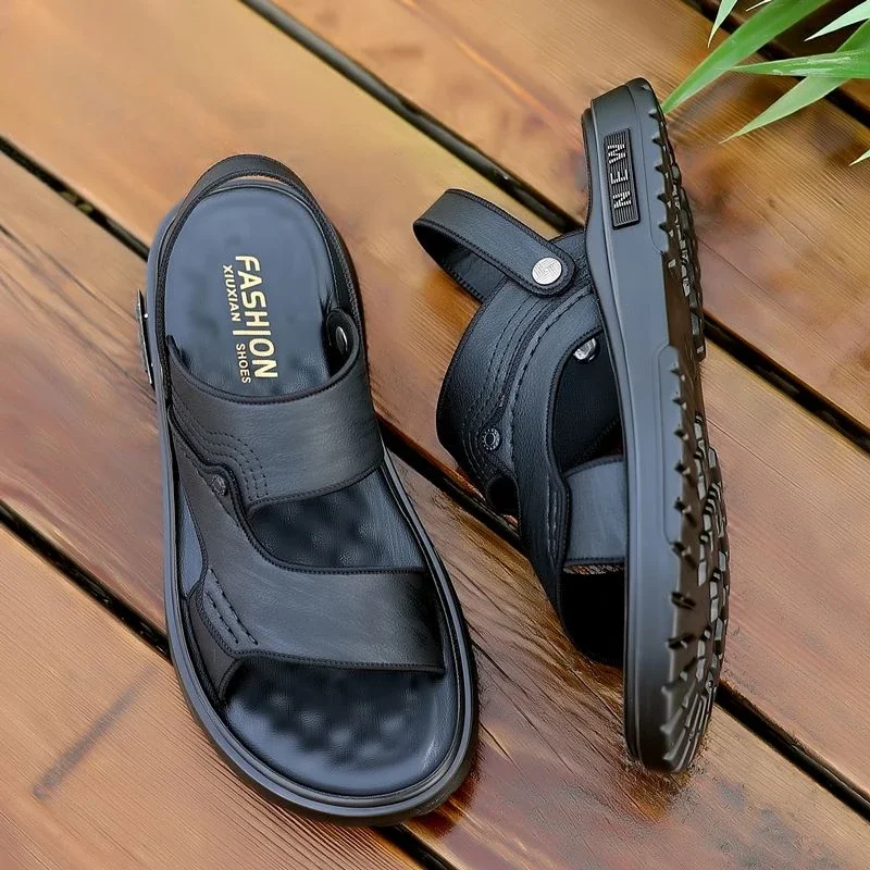 With Platform Male Shoe Open Toe Soft Height Men's Sandal Cheap Liquidation Comfortable Clearance Korean Style New Design 2024