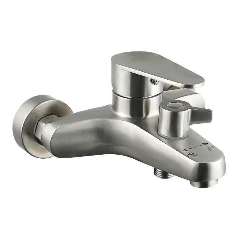 304 stainless steel shower faucet, bathroom hot and cold switch, bathtub faucet, triple shower showerhead, mixing valve