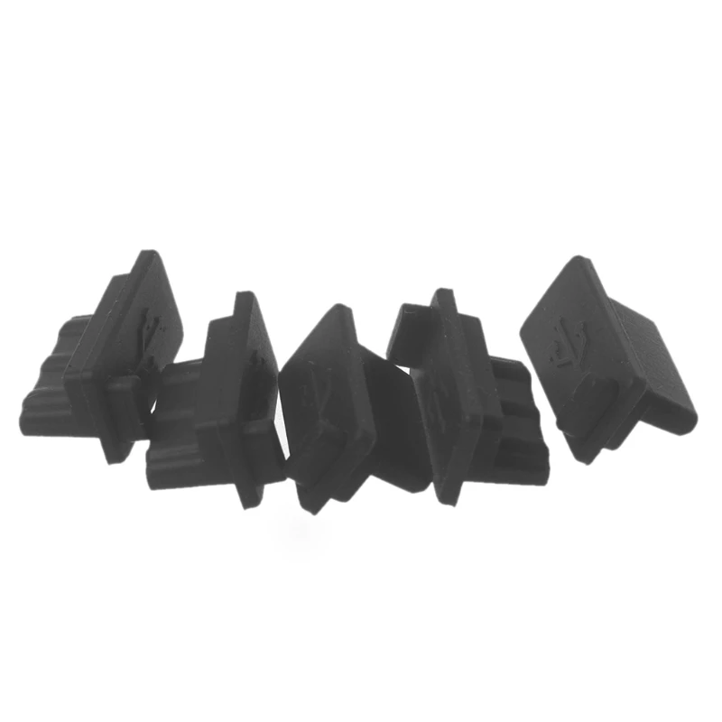 5PCS Silicone USB Anti Charging Dust Plugs for Laptop Computer Tablet