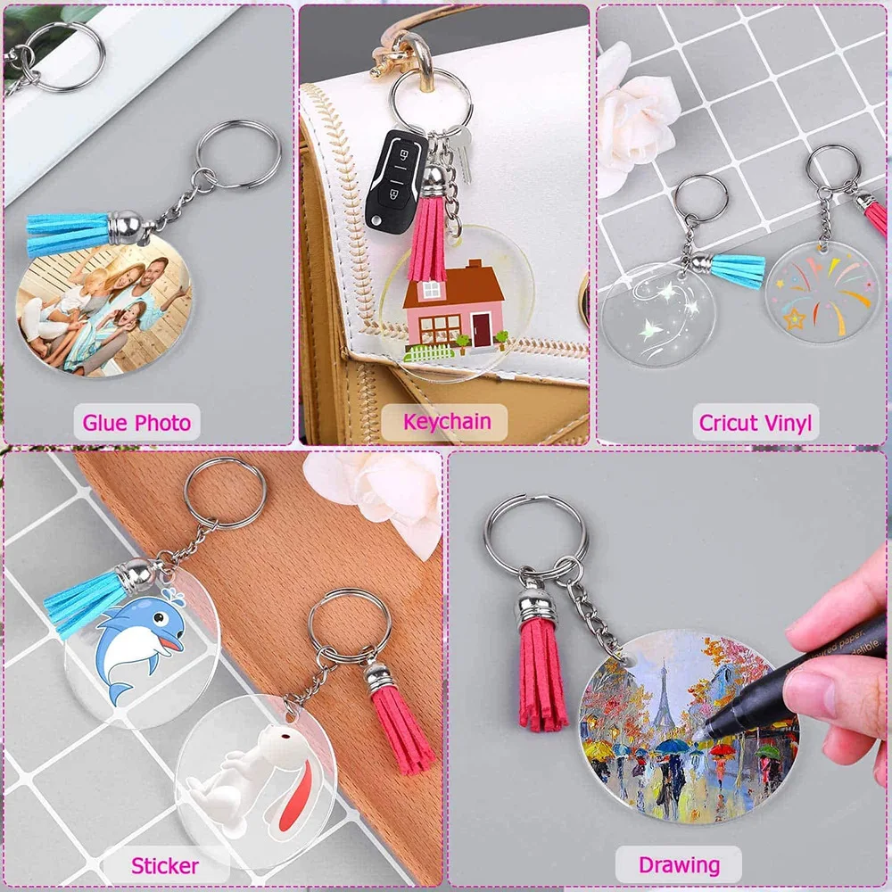 150PCS Key Ring Tassel Bulk With Keychain Tassels Leather for Decorations DIY Craft Jewelry Accessories