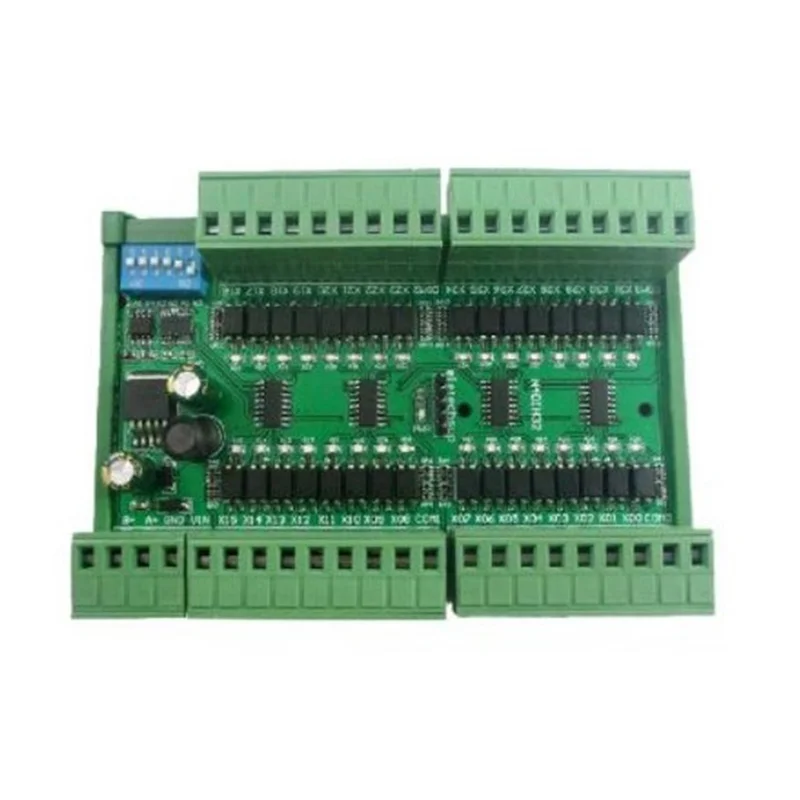 Solid 2X 32Ch PNP Isolated Digital Input RS485 Modbus Rtu Controller 12V 24V PLC Switch Quantity Acquisition Board(With Case)