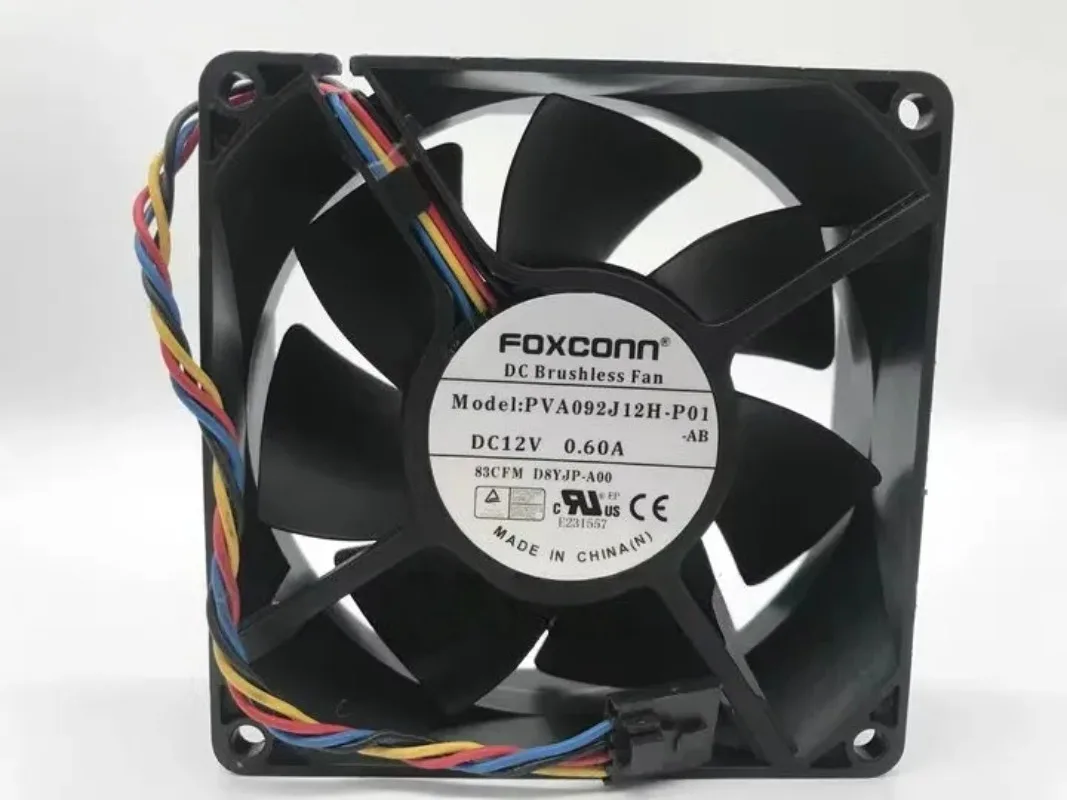 

NEW FOR Foxconn 9032 PVA092J12H-P01 DC12V 0.60A 9CM 4-wire fan