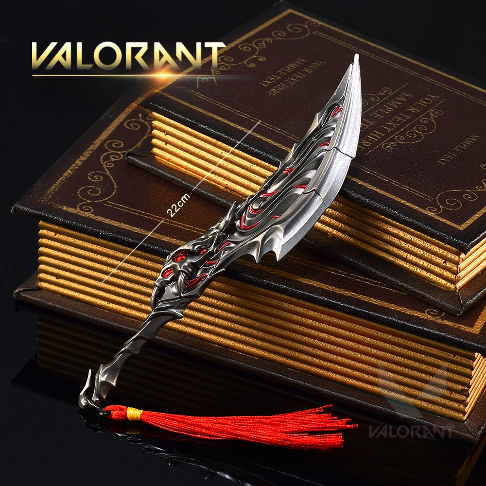 22cm Blades of Primordia Weapon Valorant Game Peripheral Full Metal Agents Melee Katana Samurai Sword Ornaments Crafts Gift Toys