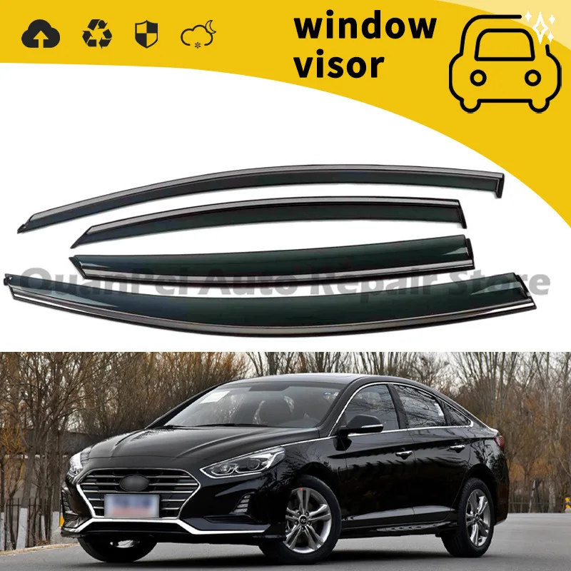 For Hyundai Sonata 2006 Window Visors Side Rain Guards Exterior Refit Decoration