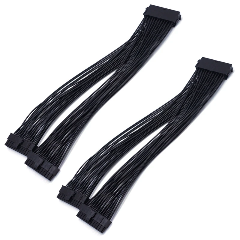 

2X ATX 24Pin 1 To 2 Port Power Supply Extension Cable PSU Male To Female Splitter 24PIN Extension Cable