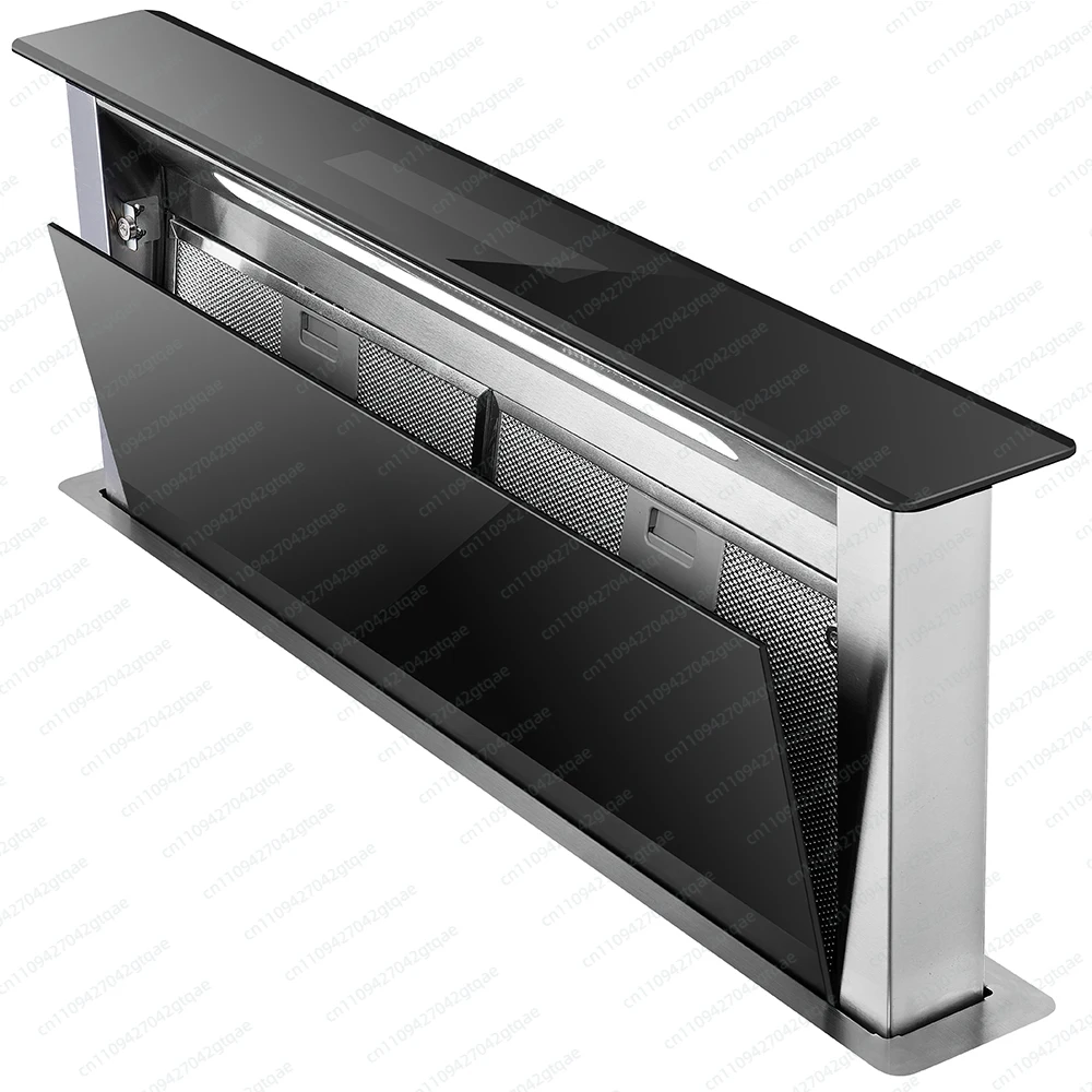Downdraft Kitchen Range Hood 30 Inch - Tempered Glass & Stainless Steel, Ductless/Ducted
