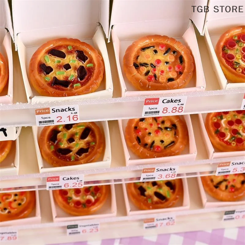 10 Uds. Bonita casa de muñecas en miniatura, cocina simulada, juguete de comida, modelo de Pizza, decoración del hogar, juguete para juego de niños, Micro adornos de paisaje, regalos