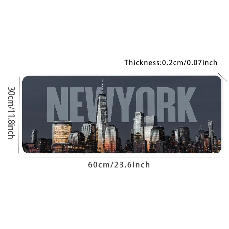 نيويورك بناء الجمالية كبيرة ماوس الوسادة مكتب عمل حصيرة الكمبيوتر لوحة المفاتيح عدم الانزلاق مكتب عمل غرفة اكسسوارات الديكور